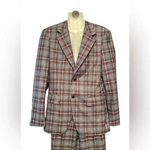 Men’s Bespoke Tazzio Skinny Fit Plaid Two Piece Suit
